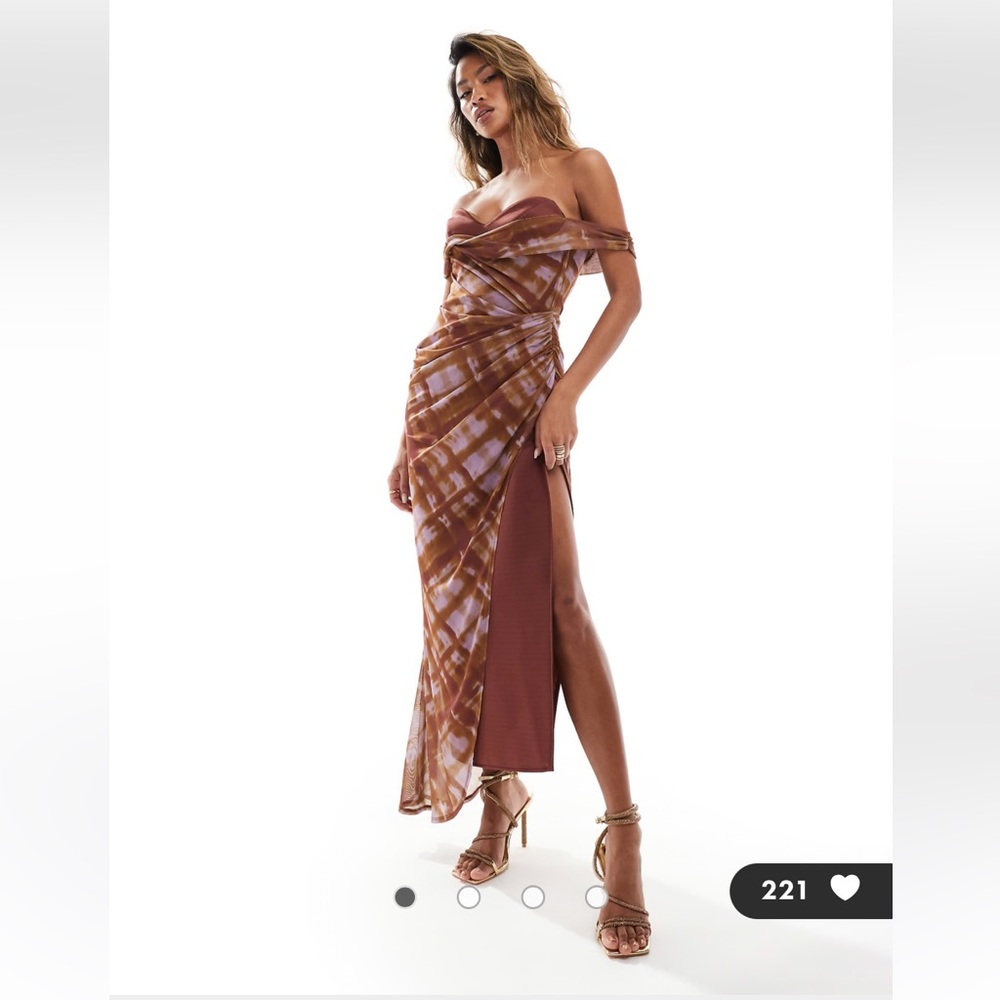 ASOS Brown Asymmetrical Dress